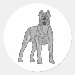 Sticker Rond Cane Corso