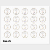 Sticker Rond Caneton - Bougie de prière (Feuille)