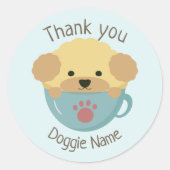 Sticker Rond Caniche (Devant)