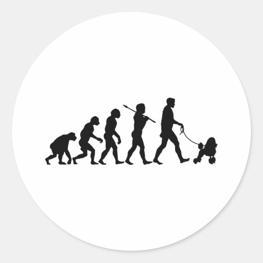 Sticker Rond Caniche (Devant)