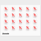Sticker Rond Caniches Patriotiques (Feuille)