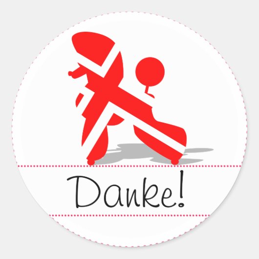 Sticker Rond Caniches Patriotiques (Devant)