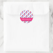 Sticker Rond Caniches Patriotiques (Sac)