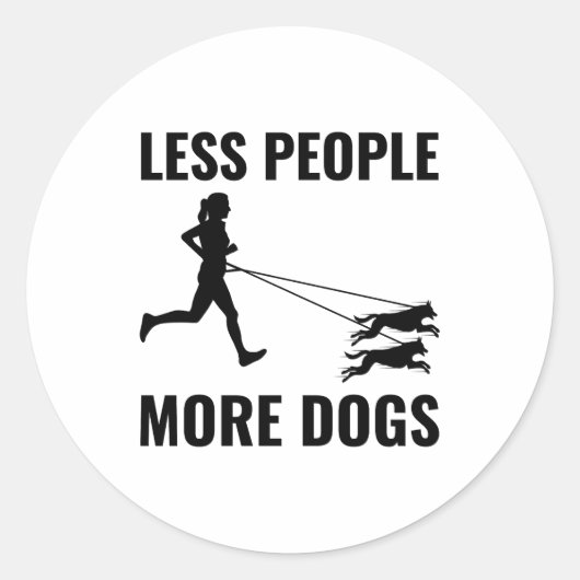 Sticker Rond Canicross Trail Runner Dog Sport Outdoor (Devant)