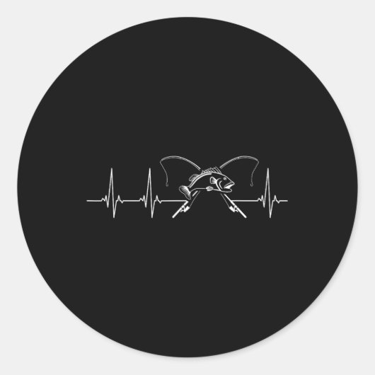 Sticker Rond Canne à pêche impulsion (Devant)