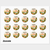Sticker Rond Canne aux fruits d'Oranges | Jam Jar (Feuille)