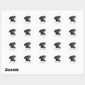 Sticker Rond Canne Corso Chien Merci (Feuille)