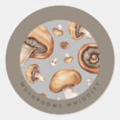 Sticker Rond Canne | Date | Champignons (Devant)