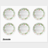 Sticker Rond Canne de Noël en bois rustique | Jam et Jelly (Feuille)