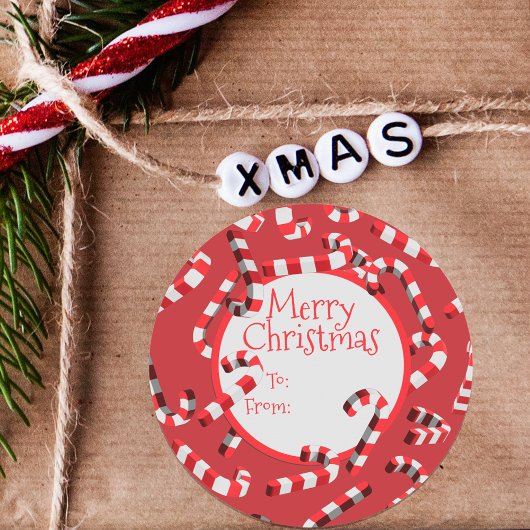 Sticker Rond Canneberges 3D de Noël Joyeux Noël