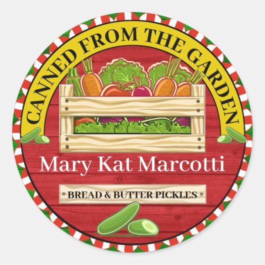 Sticker Rond Canned from the Garden Farm (Devant)