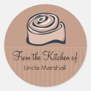 Sticker Rond Cannelle Bun De La Cuisine De Cuisson