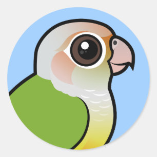 Sticker Rond Cannelle Conure Vert-cheeked de Birdorable
