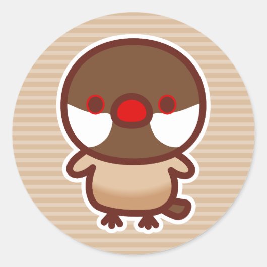 Sticker Rond Cannelle Java Sparrow (Devant)