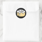Sticker Rond Cannelle Rouleau Miel Bun Cute Cartographie Design (Sac)
