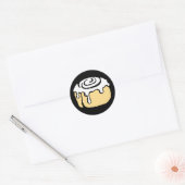 Sticker Rond Cannelle Rouleau Miel Bun Cute Cartographie Design (Enveloppe)