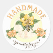 Sticker Rond Canning Honey Bee Honeypeb (Devant)