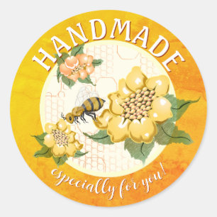 Sticker Rond Canning Honey Bee Honeypeb