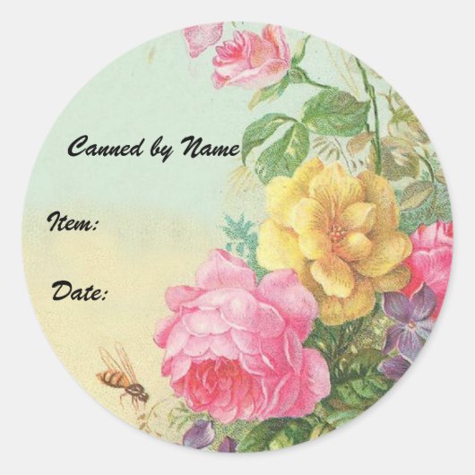 Sticker Rond Canning Label Vintage (Devant)