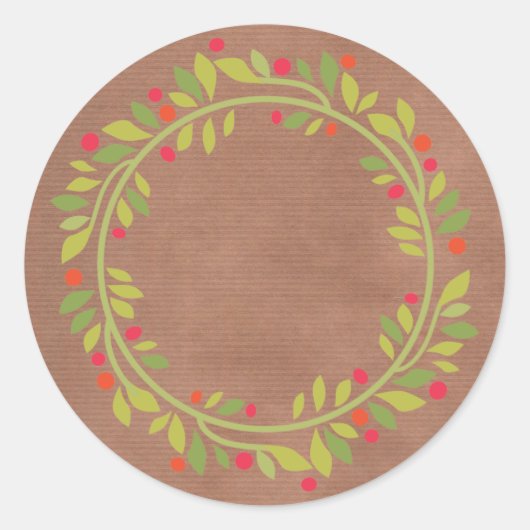 Sticker Rond Canning rustique |Confiture maison ou sachets (Devant)