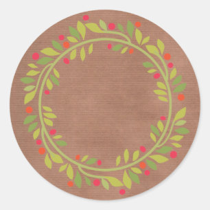 Sticker Rond Canning rustique  Confiture maison ou sachets