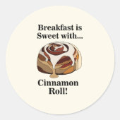 Sticker Rond Cannon Roll Dessert Sweet Buns (Devant)