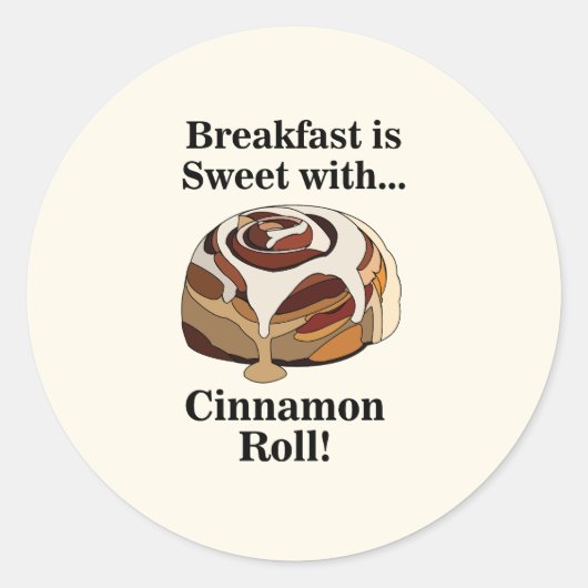 Sticker Rond Cannon Roll Dessert Sweet Buns (Devant)