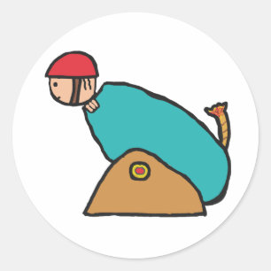 Sticker Rond Cannonball humain