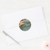 Sticker Rond CANOË CALME par SHARON SHARPE (Enveloppe)