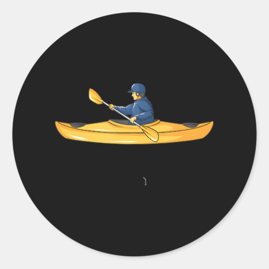 Sticker Rond Canoë canoë Kayak Kayak (Devant)