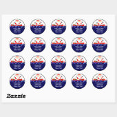 Sticker Rond Canoë de Noël (Feuille)
