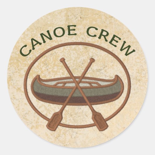 Sticker Rond Canoë-kayak (Devant)