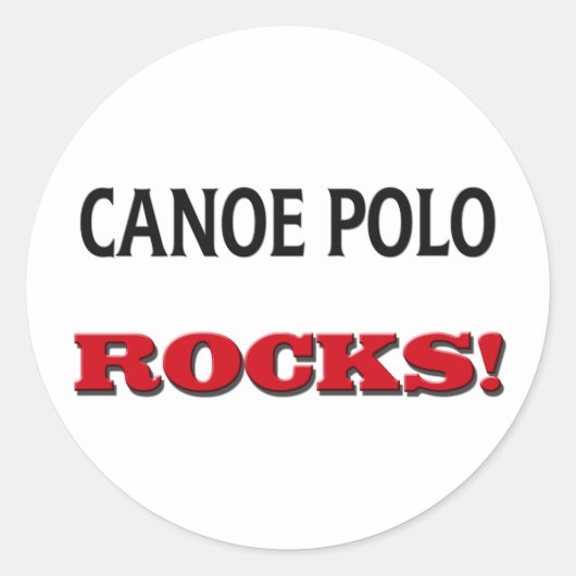 Sticker Rond Canoe Polo Rocks (Devant)
