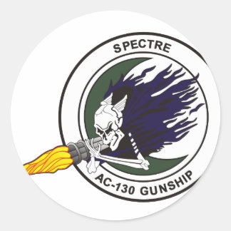 Sticker Rond Canonnière AC-130 Specter