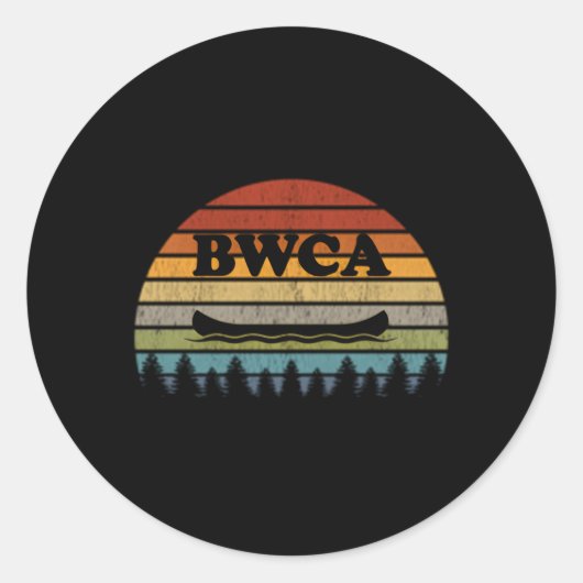 Sticker Rond Canot Bwca Minnesota (Devant)