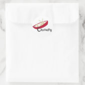 Sticker Rond Canot rouge (Sac)