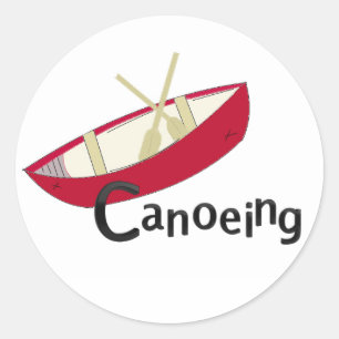 Sticker Rond Canot rouge