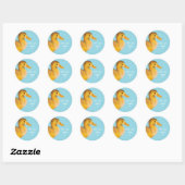 Sticker Rond Canotage Avec Amour Favoriser (Feuille)