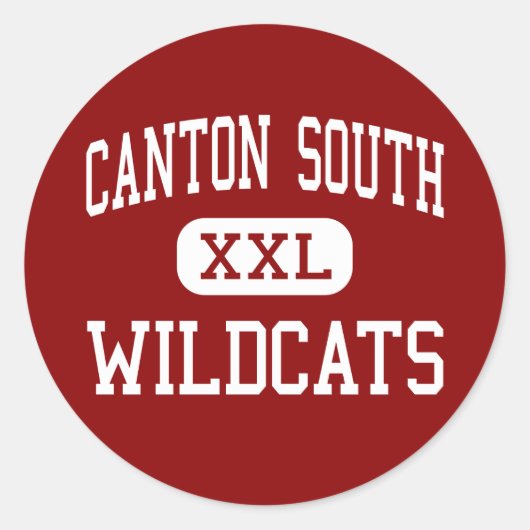 Sticker Rond Canton Sud - Wildcats - High - Canton Ohio (Devant)