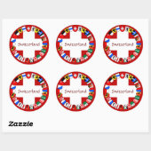 Sticker Rond Cantons suisses (Feuille)