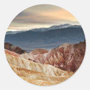 Sticker Rond Canyon d'or au coucher du soleil