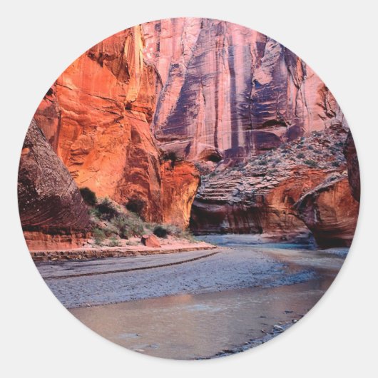 Sticker Rond Canyon River Bend Paria (Devant)