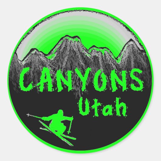 Sticker Rond Canyons Utah (Devant)