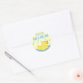 Sticker Rond Caoutchouc Jaune Rub Ducb Un Dub Dub (Enveloppe)