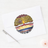 Sticker Rond Cap-Vert Espagne drapeau espagnol des racines d'ar (Enveloppe)