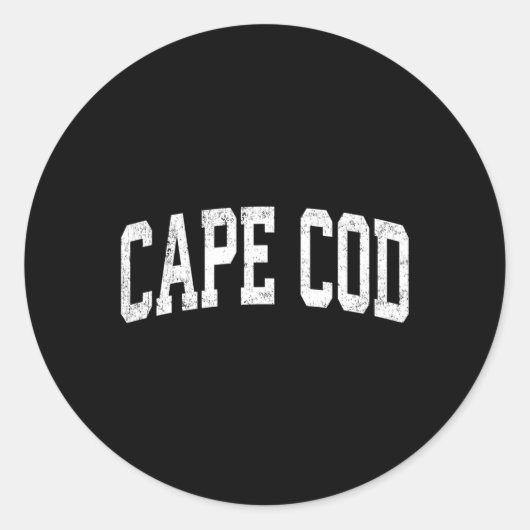 Sticker Rond Cape Cod Massachusetts Ma Sports Athlétiques (Devant)