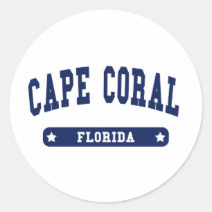 Sticker Rond Cape Coral Florida College Style t-shirts