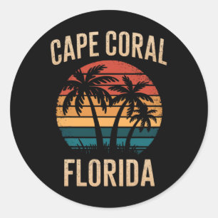 Sticker Rond Cape Coral Florida Vacances Souvenirs Pour Famille