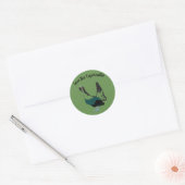 Sticker Rond Capercaillie oiseau Art Round Sticker, Glossy (Enveloppe)