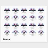 Sticker Rond Câpes de gâteau - Phoques de boîte bleue (Feuille)